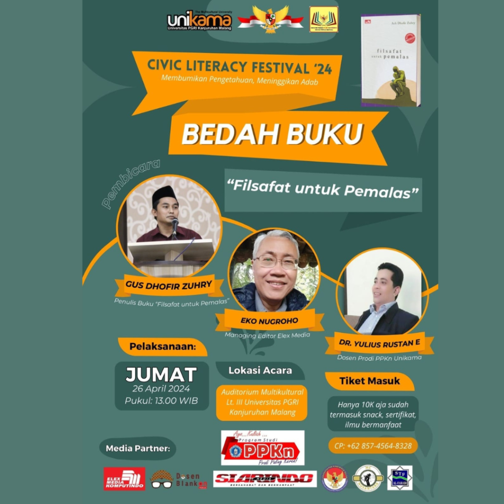 Roadshow Bedah Buku FILSAFAT UNTUK PEMALAS ke 13 dan 14
